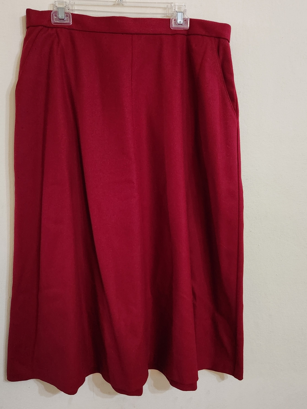 Koret Rich Red Midi A-Line Skirt